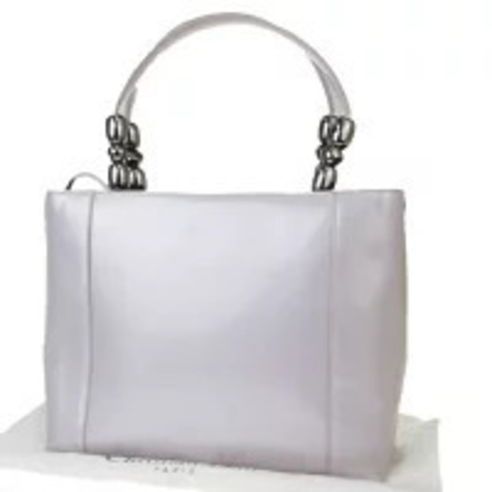 Christian Dior Maris Pearl Handbag Metallic Purple Enamel